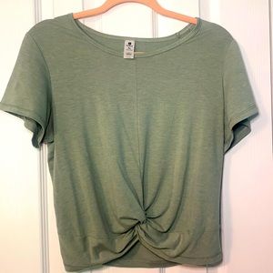 Light Green Velocity Crop Tank Top, Size: XL